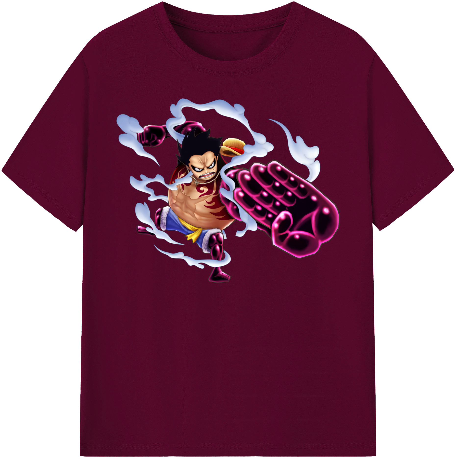 ワンピース モンキー・D・ルフィ ONE PIECE Monkey D. Luffy レディースカジュアルプリントTシャツ（綿100％）